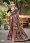Shanti Vol 11 By Kashvi Bright Moss Foil Printed Saree Collection
